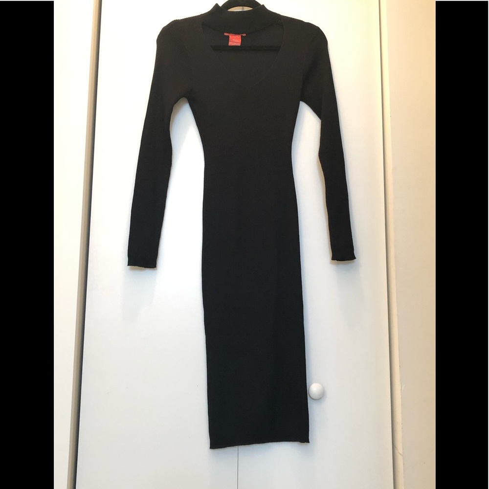 Rainbow Ribbed LongSleeve Dress